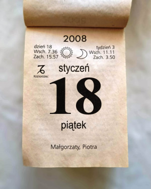 Kartka z kalendarza 2008 | Prezent na 18 urodziny