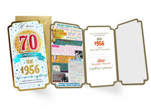 Kartka na 70 urodziny - rocznik 1956