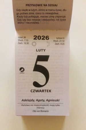 Kartka z kalendarza 2026