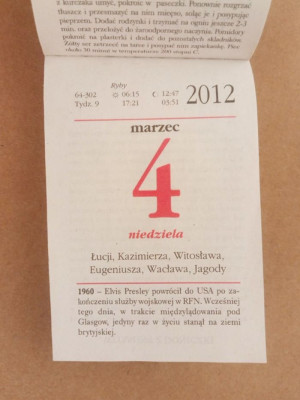 Kartka z kalendarza 2012