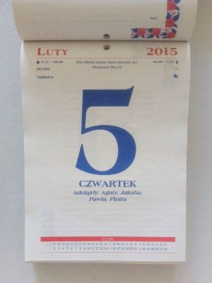 Kartka z kalendarza 2015