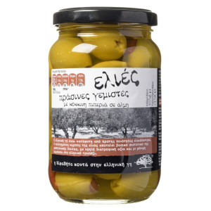 Ελιές Πράσινες Με Πιπεριά 215 gr