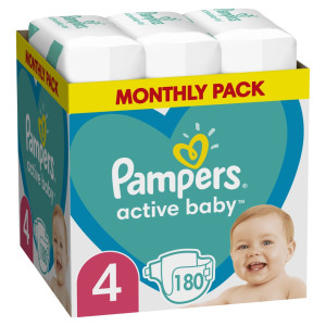 Πάνες Μωρού Active Baby Νο4 Αποκλειστικά Online 180 Τεμάχια