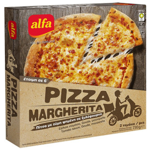 Πίτσα Μαργαρίτα Κατεψυγμένη 2 Τεμάχια 730gr