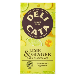 Μαύρη Σοκολάτα Lime και Ginger 90g