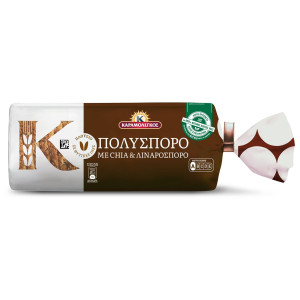 Ψωμί Τοστ Πολύσπορο με Chia Λιναρόσπορο 500g