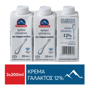 Κρέμα Γάλακτος Light 12% 3x200ml