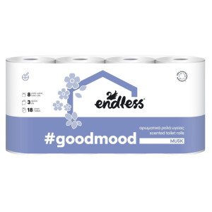 Χαρτί Υγείας Good Mood Musk 3 Φύλλα 8 Ρολά 8x85g