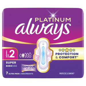 Σερβιέτες Platinum Ultra Super Plus Μεγεθος 2 7 Τεμάχια