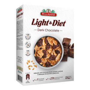 Δημητριακά Light & Diet Μαύρη Σοκολάτα 375g