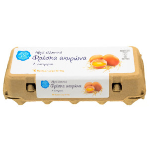 Αυγά Αχυρώνα Large 10 Τεμάχια 63/73g
