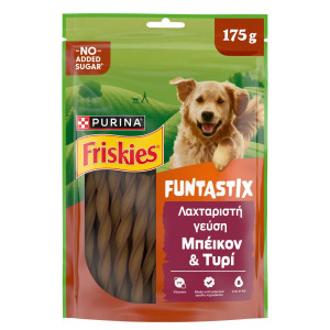 Snack Σκύλωv Funtastix Μπέικον και Τυρί 175g
