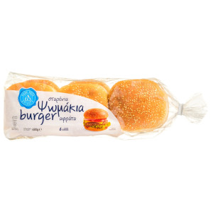 Ψωμάκια Burger Σταρένια 480g