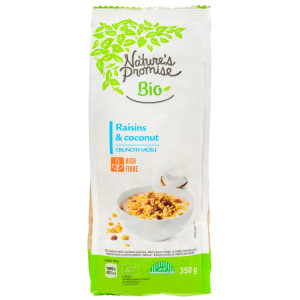 Μούσλι Bio Σταφίδες Καρύδα 350g