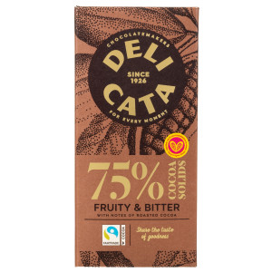 Μαύρη Σοκολάτα 75% Κακάο 100g