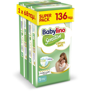 Πάνες Sensitive Cotton Soft No1 136 Τεμάχια