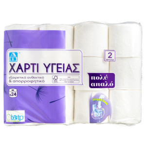 Χαρτί Υγείας 2 Φύλλα 24 Ρολά 1.68kg