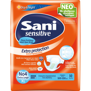 Πάνες Ακράτειας Sensitive Extra Large N4 10 Τεμάχια