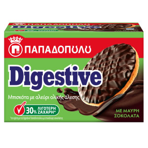 Μπισκότα Digestive Μαύρη Σοκολάτα 30% Λιγότερη Ζάχαρη 200g