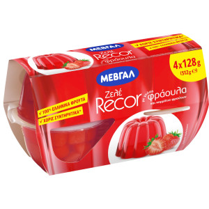 Ζελέ Recor Φράουλα 4x128g