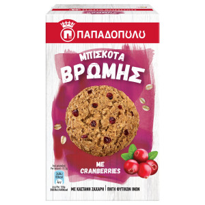 Μπισκότα Βρώμης Cranberries 155g