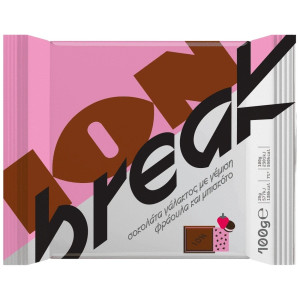 Σοκολάτα Break Φράουλα Μπισκότο 100g