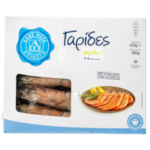 Γαρίδες Ατλαντικού Μέγεθος 1 Κατεψυγμένες 425gr