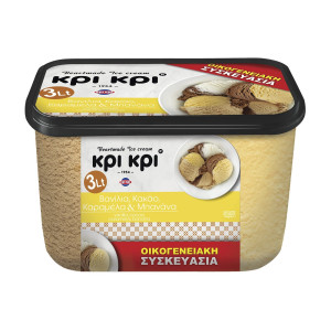 Παγωτό Heartmade Βανίλια Κακάο Καραμέλα Μπανάνα 1.5kg