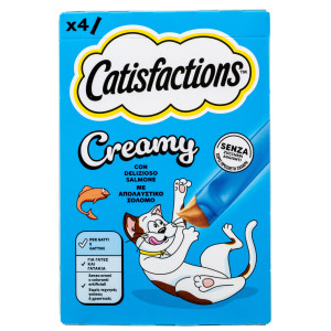 Snack Γάτας Creamy Σολομός 4x10g
