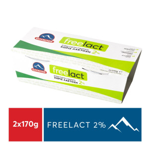 Γιαούρτι Στραγγιστό 2% Freelact 2x170g