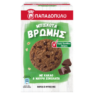 Μπισκότα Βρώμης Κακάο Χωρίς Ζάχαρη 155gr