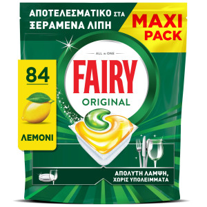Κάψουλες Πλυντηρίου Πιάτων Original Lemon 84 Τεμάχια