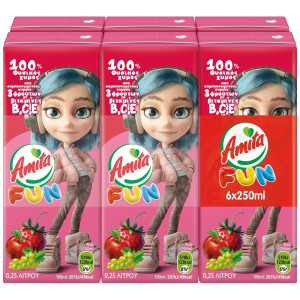 Χυμός Φράουλα Μήλο Σταφύλι 6x250ml