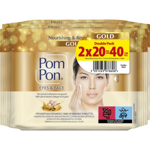 Υγρά Μαντήλια Ντεμακιγιάζ Gold 2x20 Tεμάχια