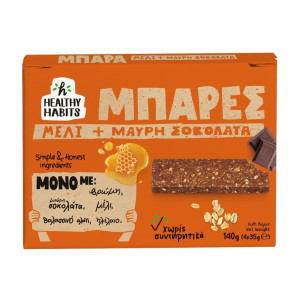 Μπάρες Βρώμης Μέλι Μαύρη Σοκολάτα 4x35g