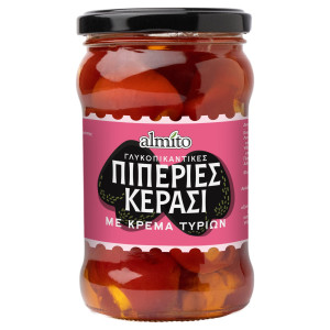 Γλυκοπικάντικες Πιπεριές Κεράσι με Κρέμα Τυριών και Μπαχαρικά 170gr