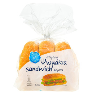 Ψωμάκια Sandwich Σταρένια 480g