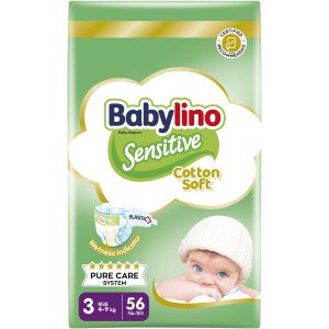 Πάνες Sensitive Cotton Soft No3 56 Τεμάχια