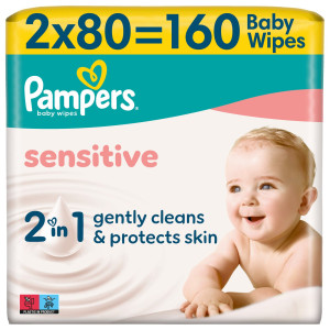Μωρομάντηλα Sensitive 2x80 Τεμάχια