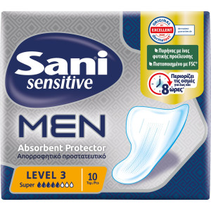 Επιθέματα Ακράτειας Sensitive Men Super 10 Τεμάχια