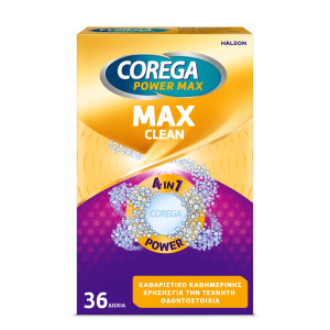 Καθαριστικά Δισκία Max Clean για Τεχνητές Οδοντοστοιχίες 36 Τεμάχια
