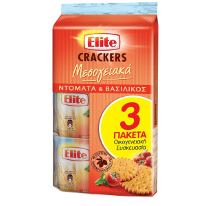 Κράκερς Μεσογειακά Ντομάτα Βασιλικός 3x105g