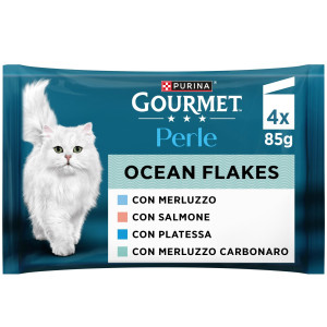 Γατοτροφή Gourmet Perle Φιλετάκια Ψαριών σε Σάλτσα 4x85g