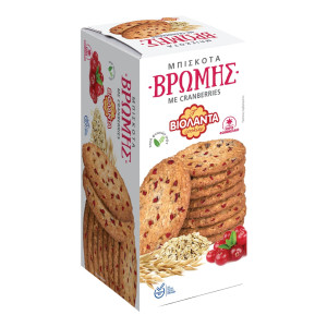 Μπισκότα Βρώμης Cranberry 200g
