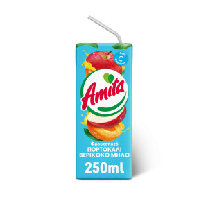 Φρουτοποτό Πορτοκάλι Μήλο Βερίκοκο 250ml