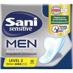 Επιθέματα Ακράτειας Sensitive Men Medium 10 Τεμάχια