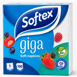 Χαρτοπετσέτες Λευκές Giga 30x30cm 153g