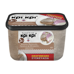 Παγωτό Heartmade Βανίλια Φράουλα Πραλίνα Μπισκότο 1.5kg