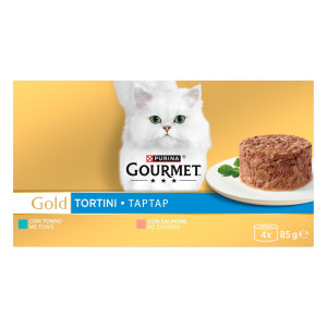 Γατοτροφή Gold Tartar Σολομός 4X85 gr