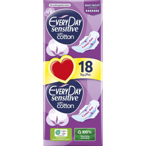 Σερβιέτες Ultra Plus Sensitive Maxi Night 18 Τεμάχια